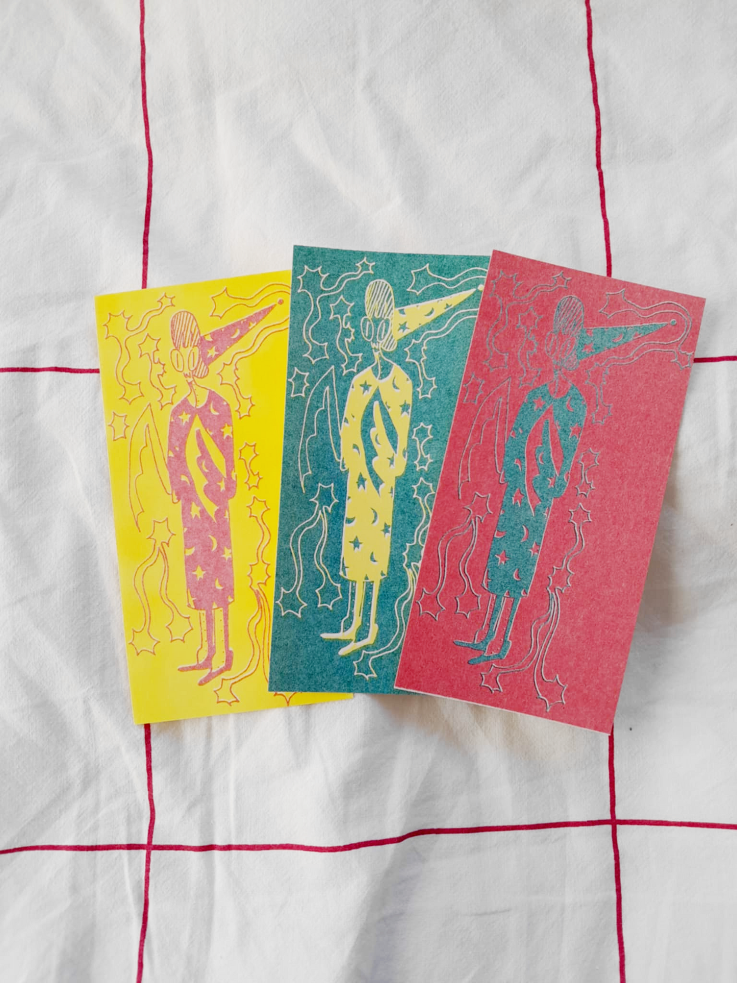 Riso Printed Mantis Wizard Sticker