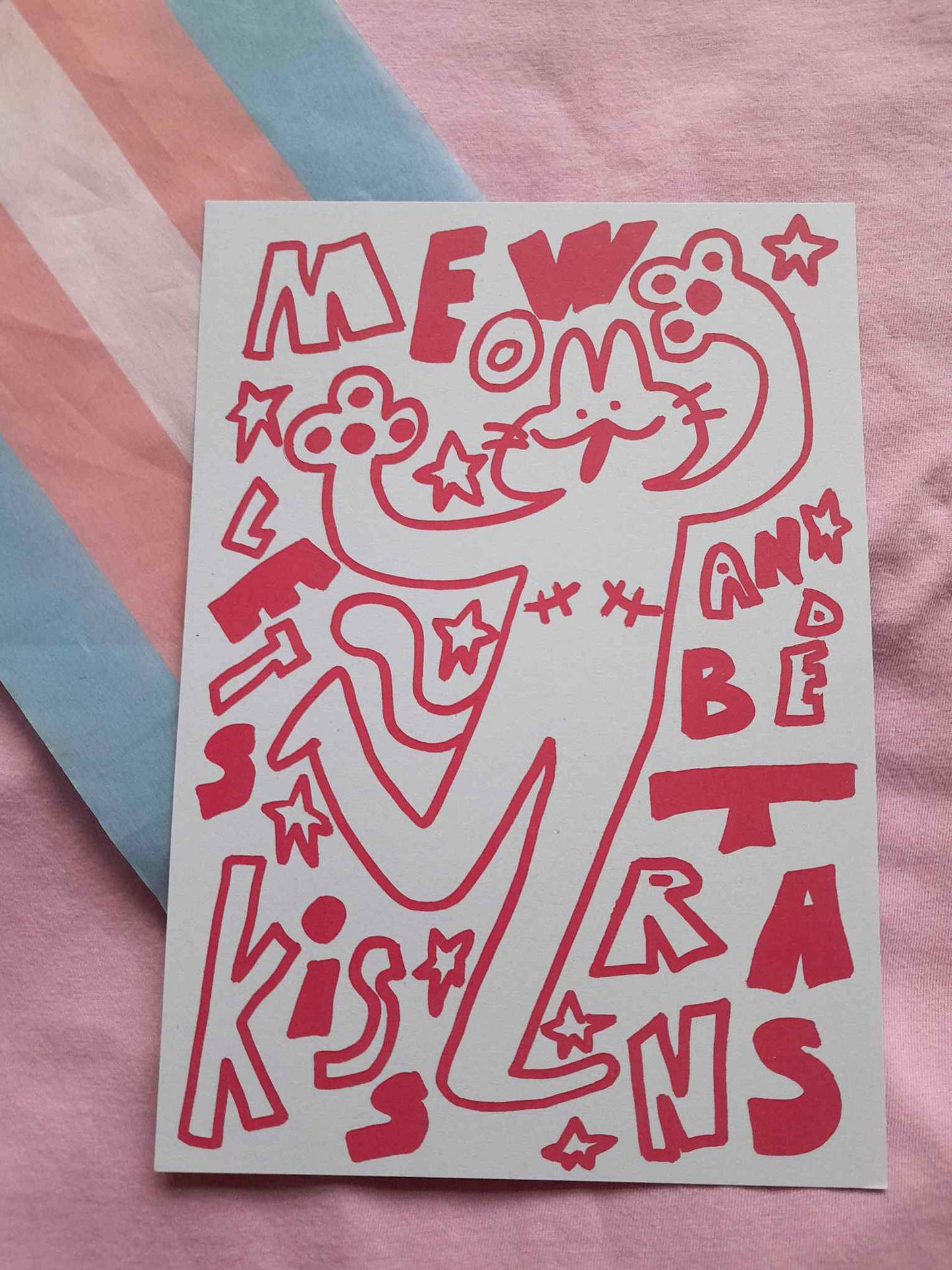 A5 Print Meow Lets Be Trans