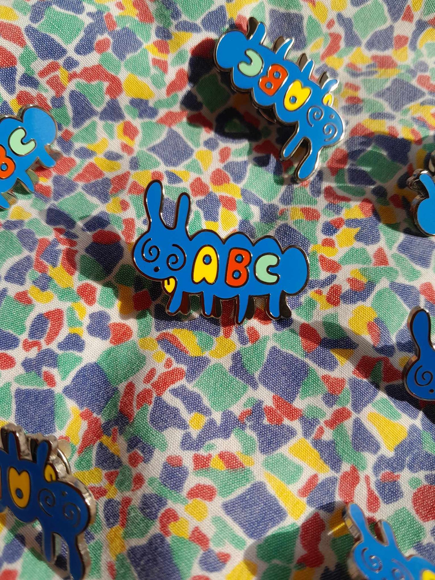 Hard Enamel ABC Caterpillar Pin