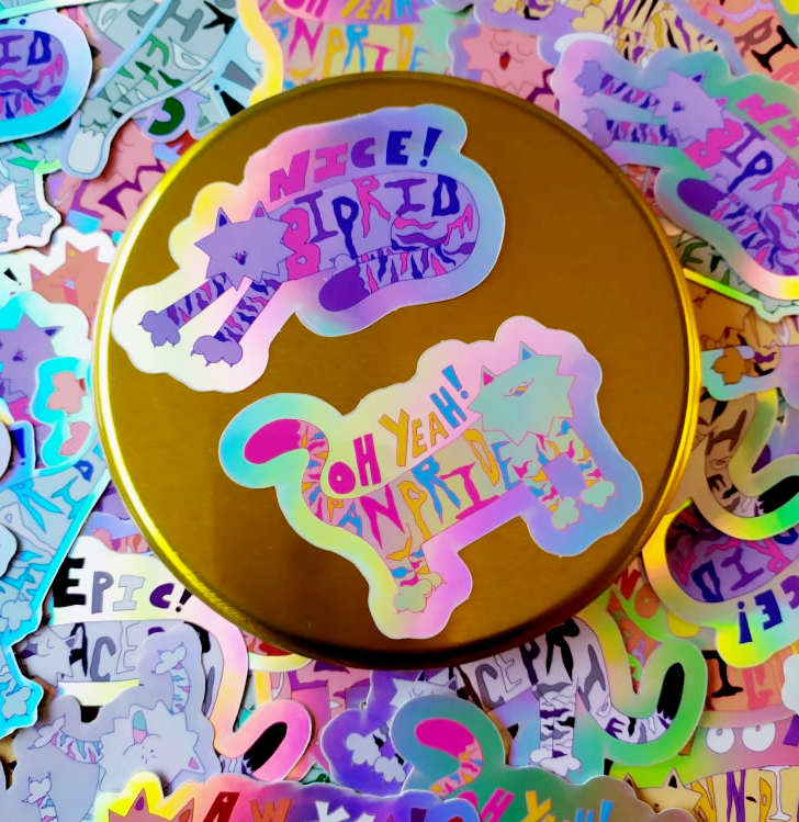 Holo Stickers pride tigers