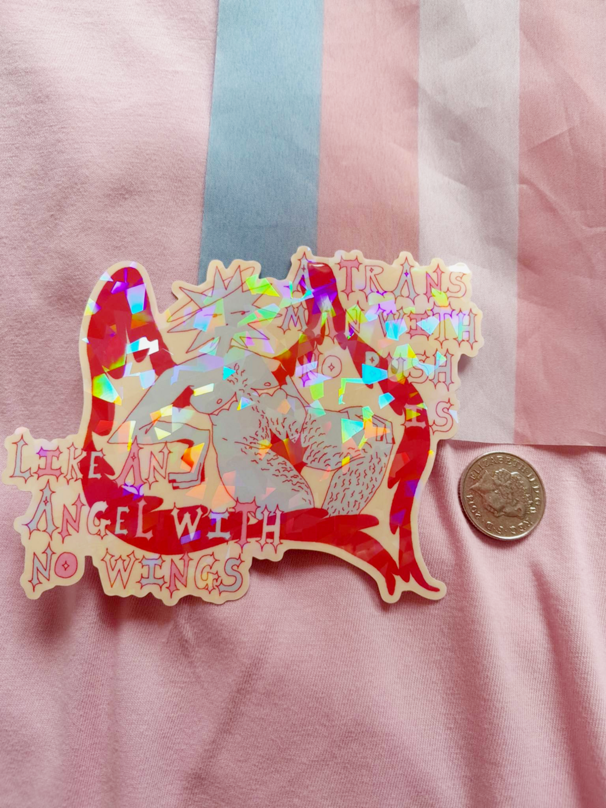 Cracked Holo Sticker Trans Bush