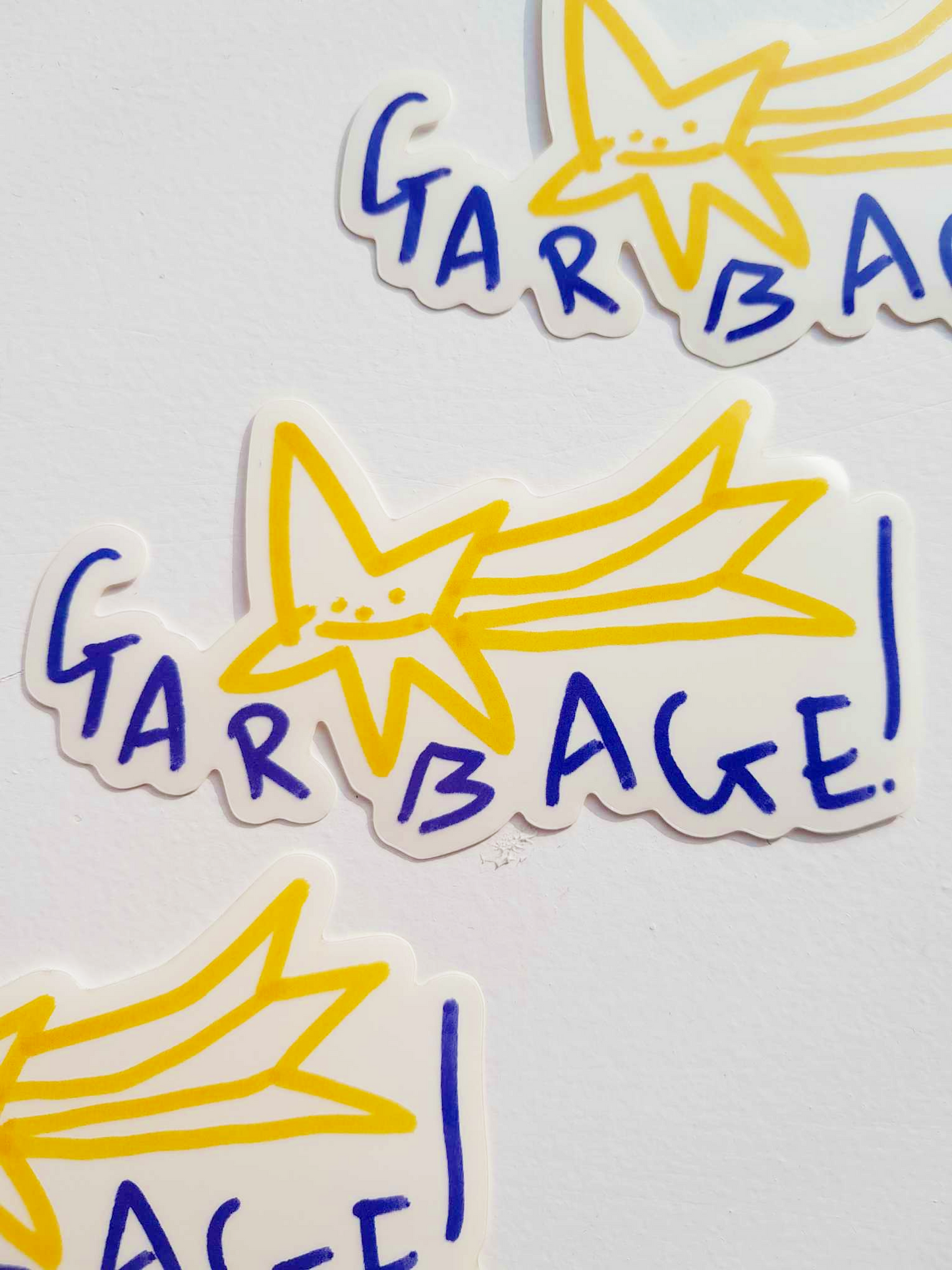 Transparent vinyl Garbage sticker