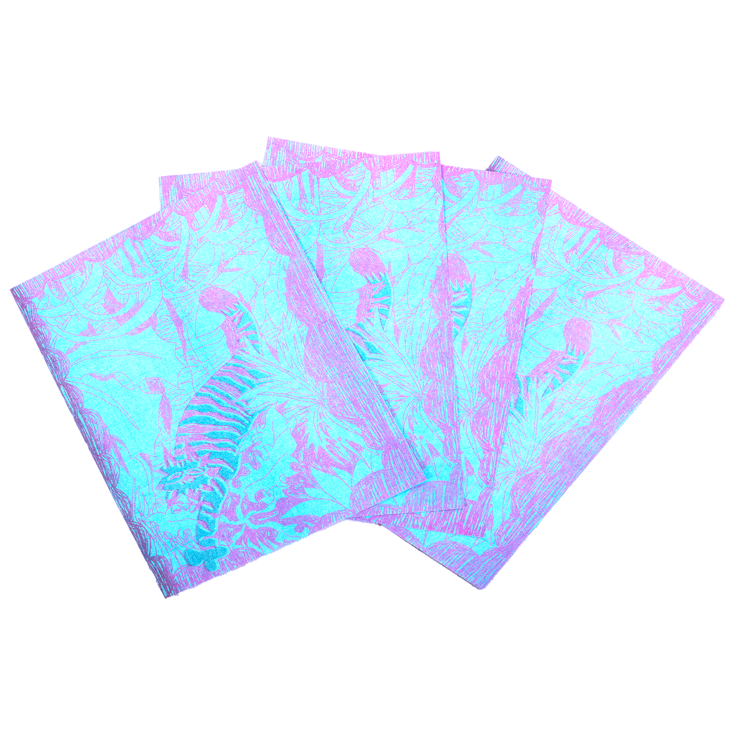 A5 Riso Printed Tiger in the jungle