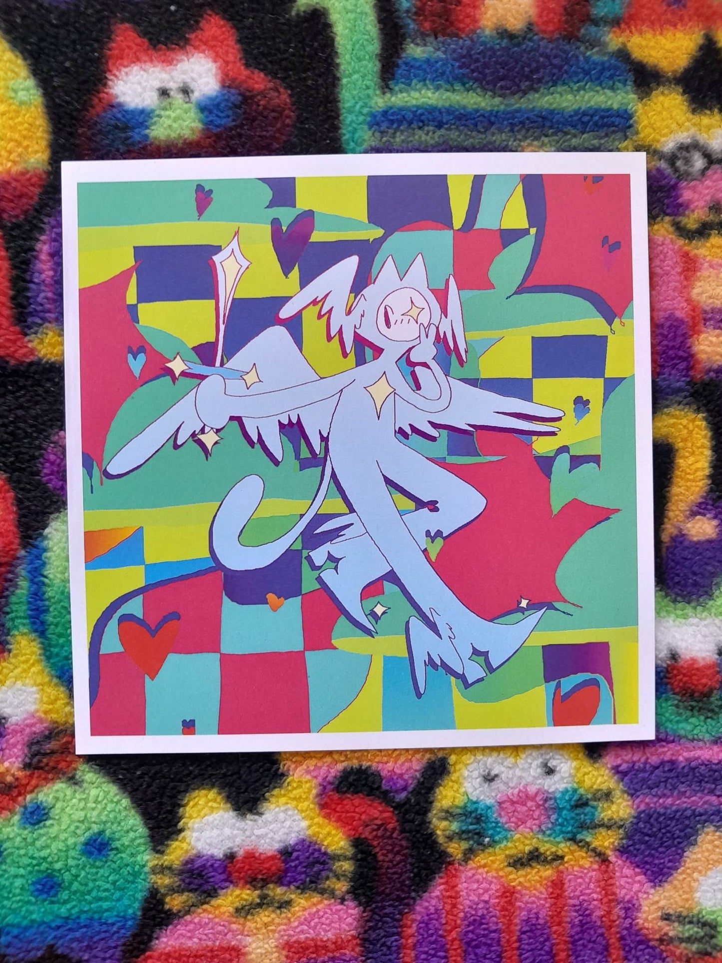 Square Print Cat Boy Miracle