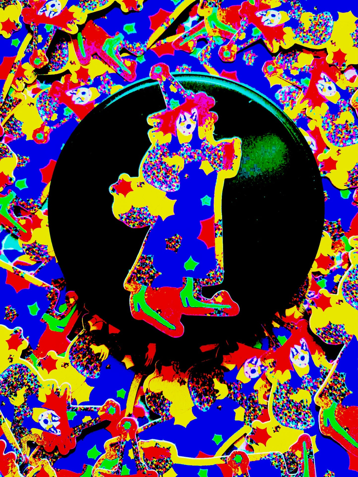 Vinyl Sticker Creature Clown Wizard