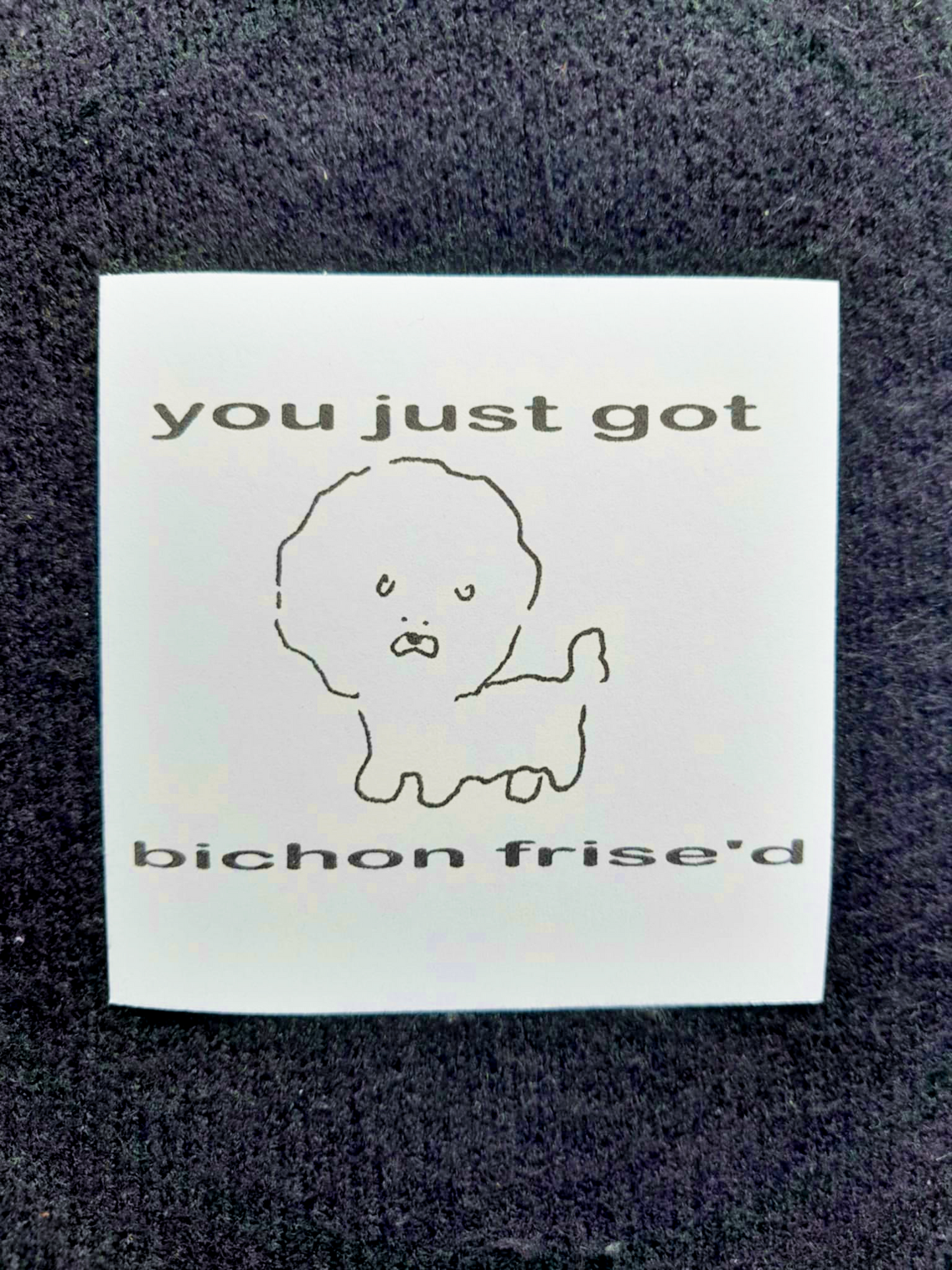 Riso Printed You Just got Bichon Frise'd sticker