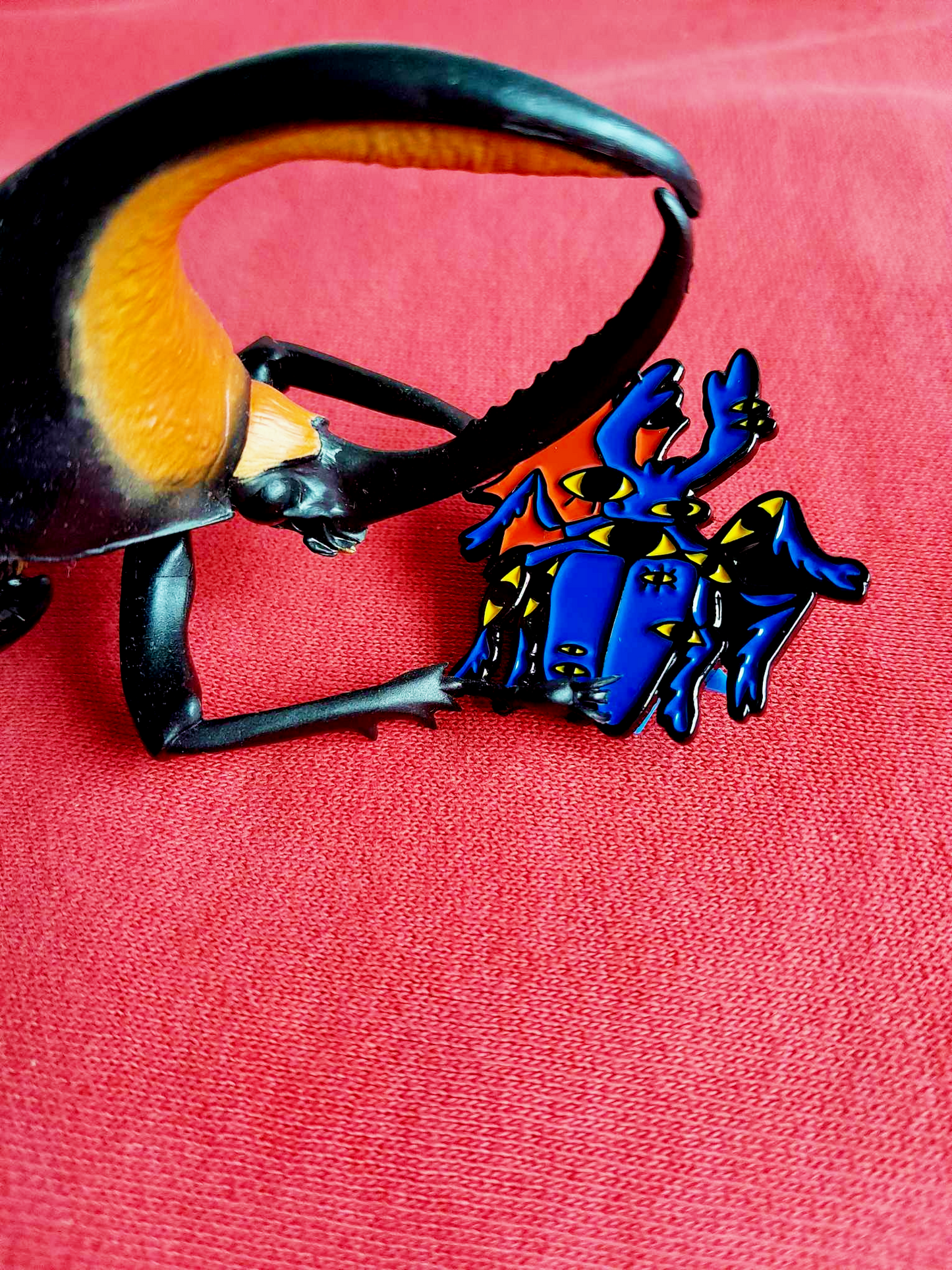 Soft Enamel Pin Eye Beetle