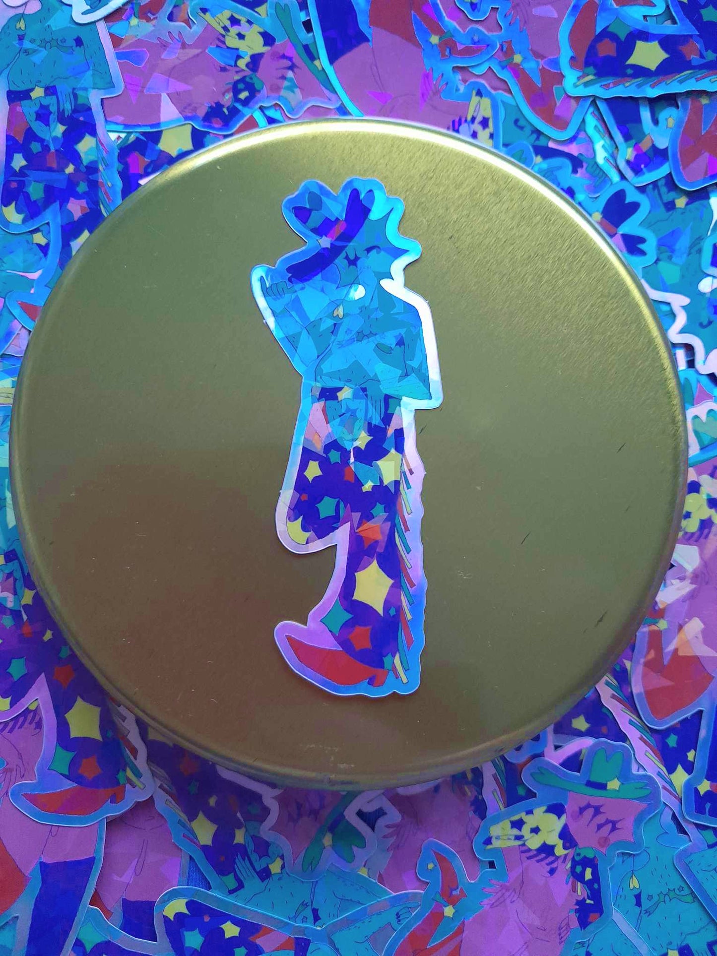 Holo Stickers trans cow folk