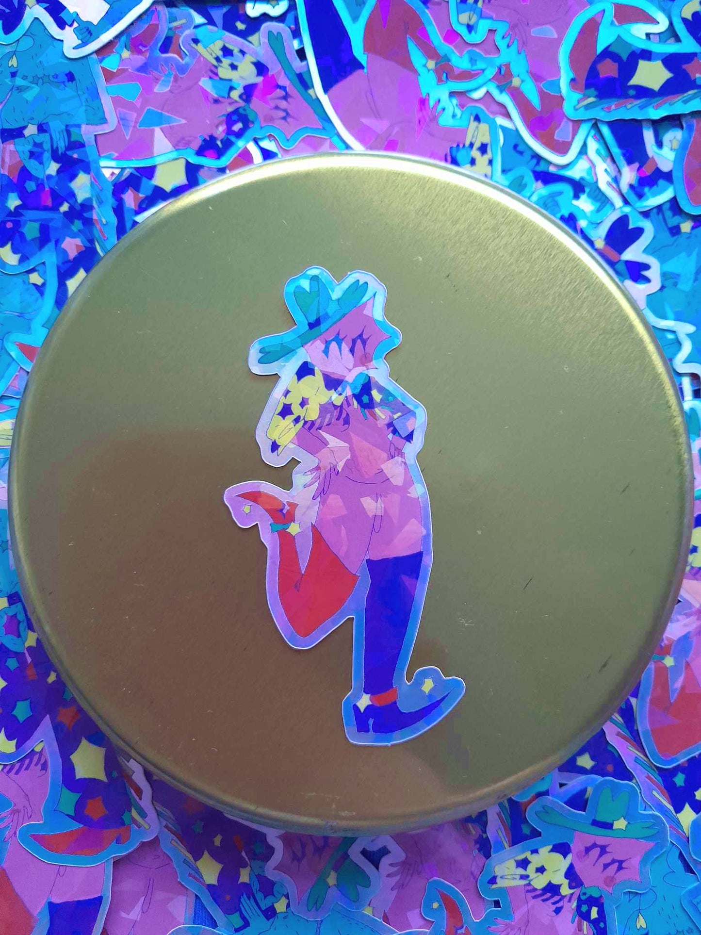 Holo Stickers trans cow folk