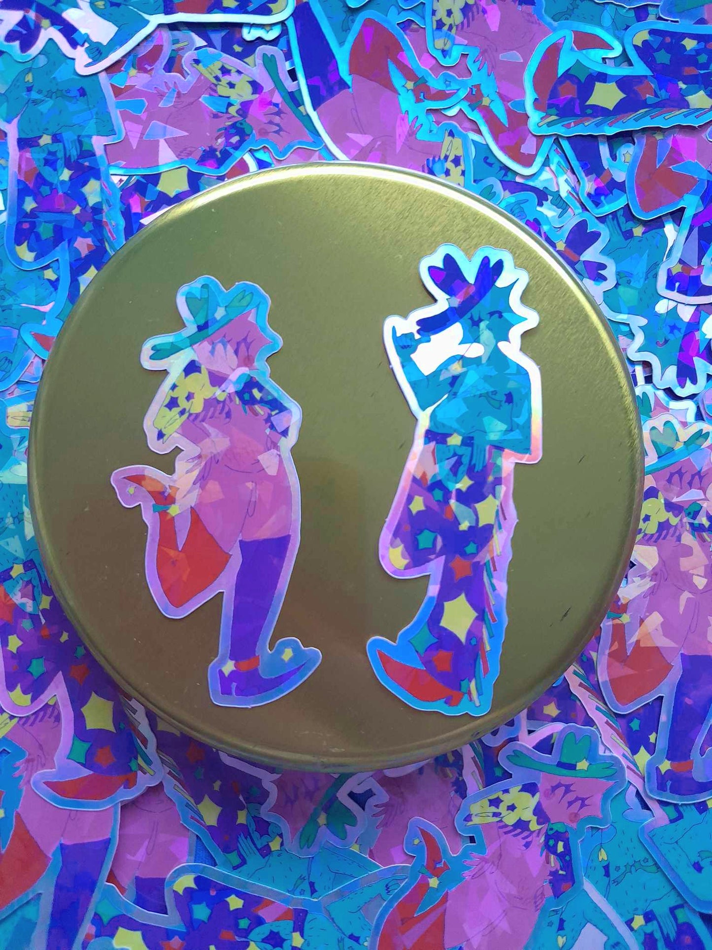 Holo Stickers trans cow folk