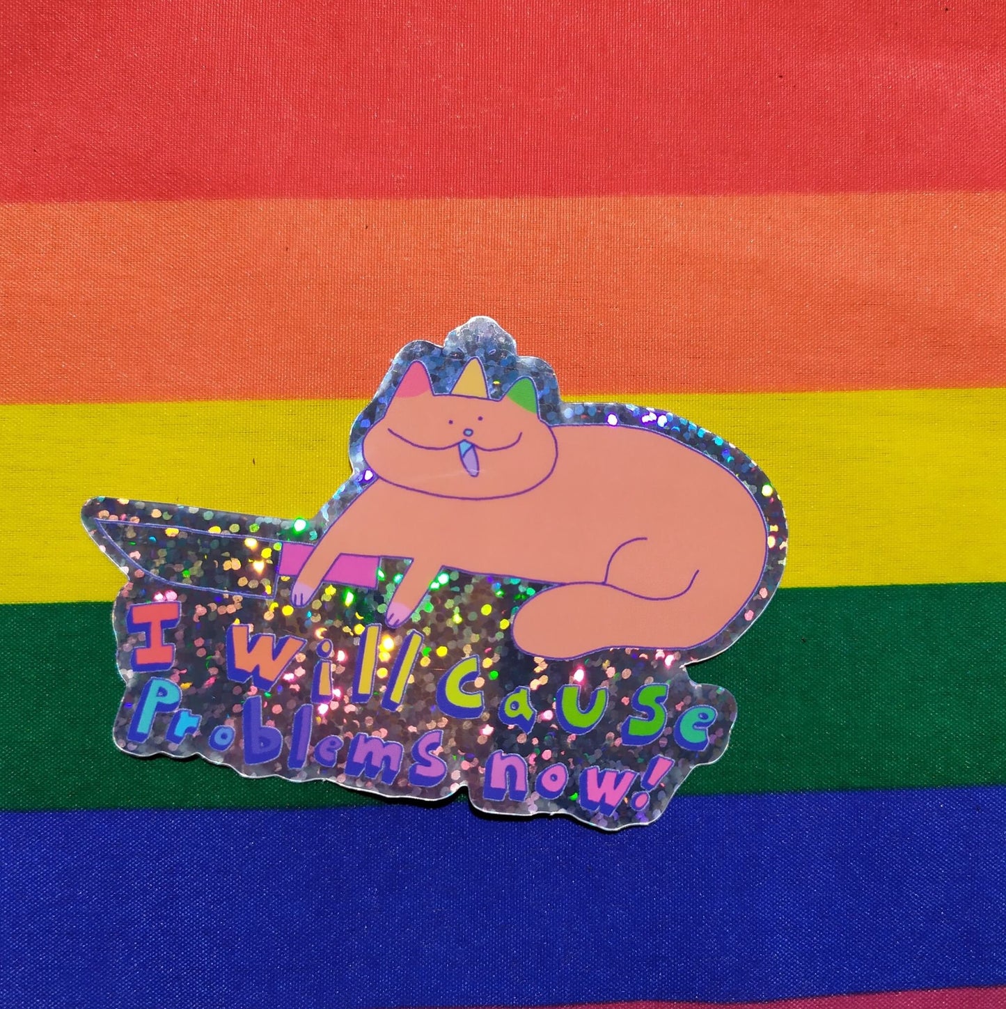 Glitter Sticker Problem causing cat