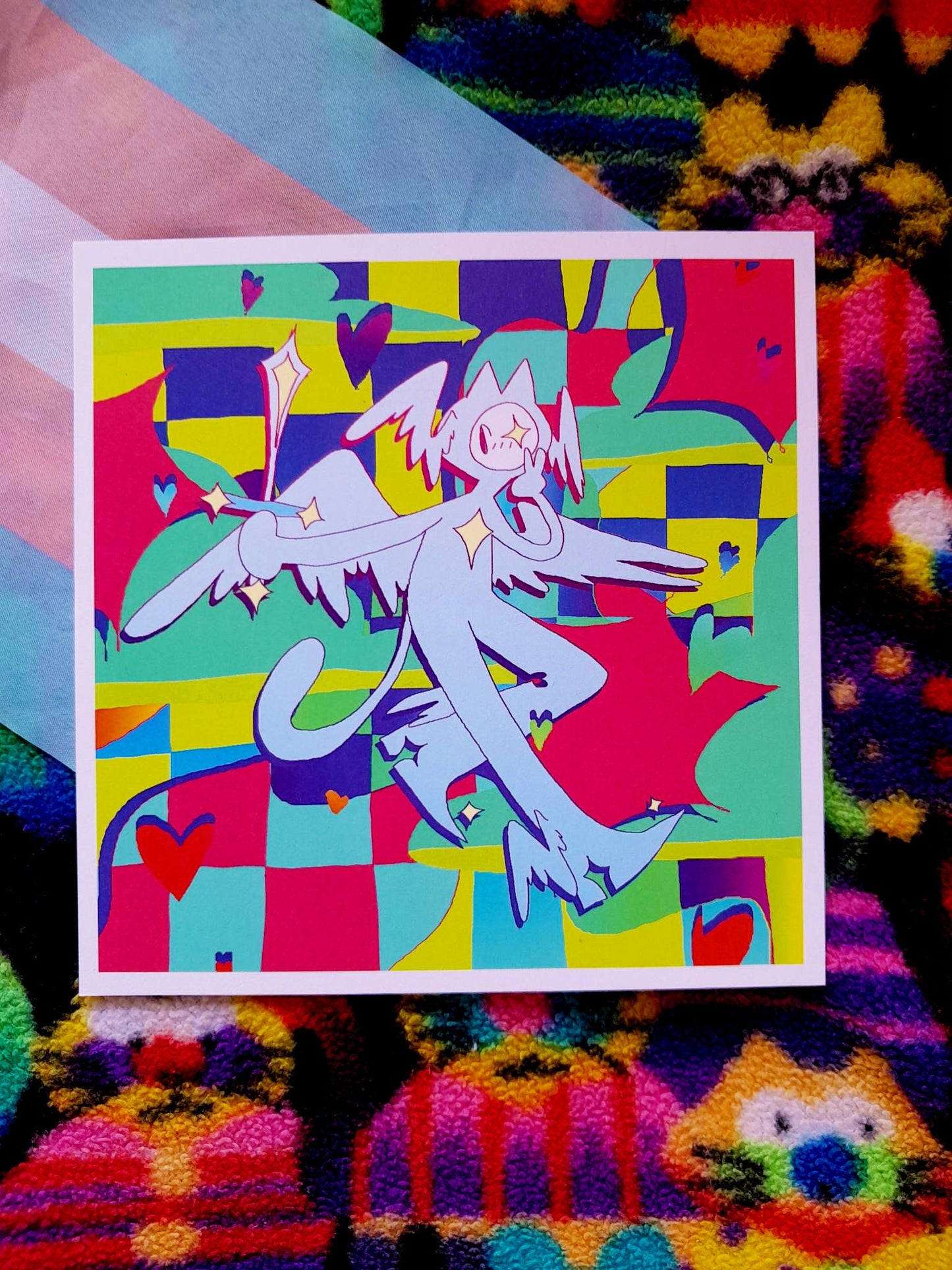 Square Print Cat Boy Miracle