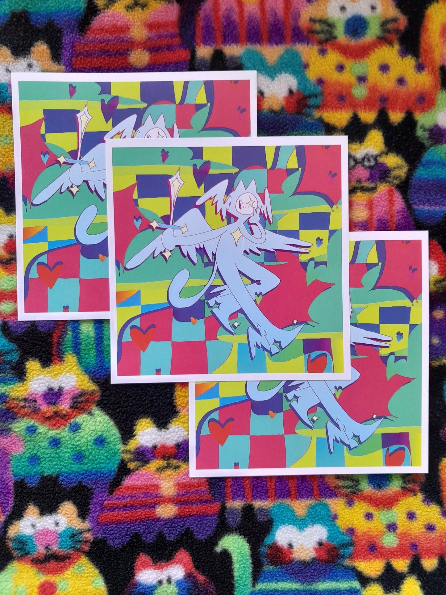 Square Print Cat Boy Miracle